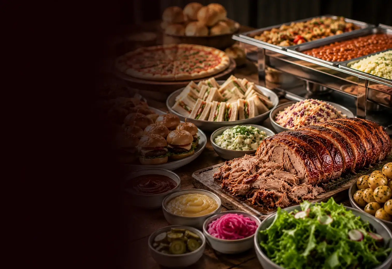 Rooftops and skyline across Derby, the area our catering team delivers to daily