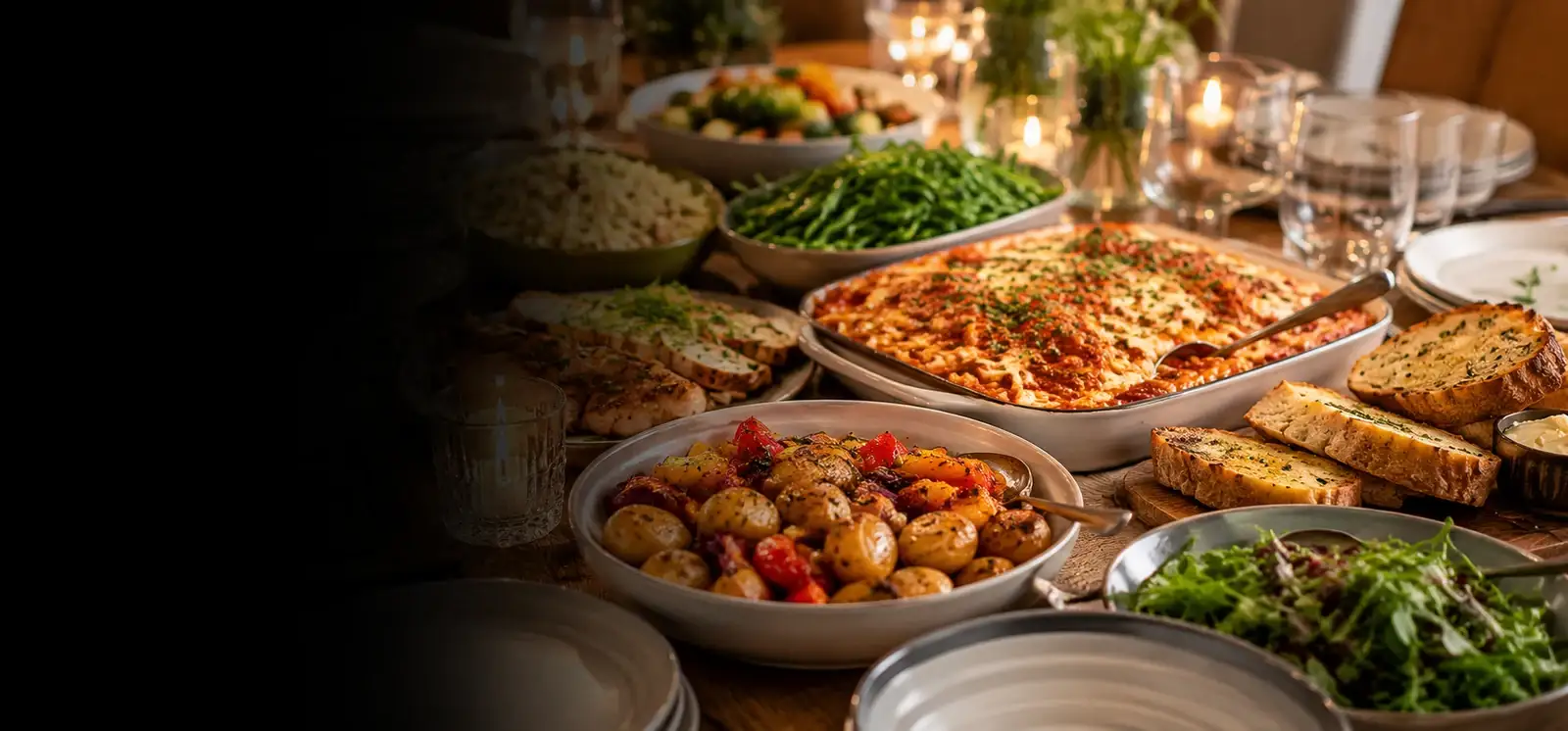 Grazing table styled with cheeses, cured meats and fresh breads