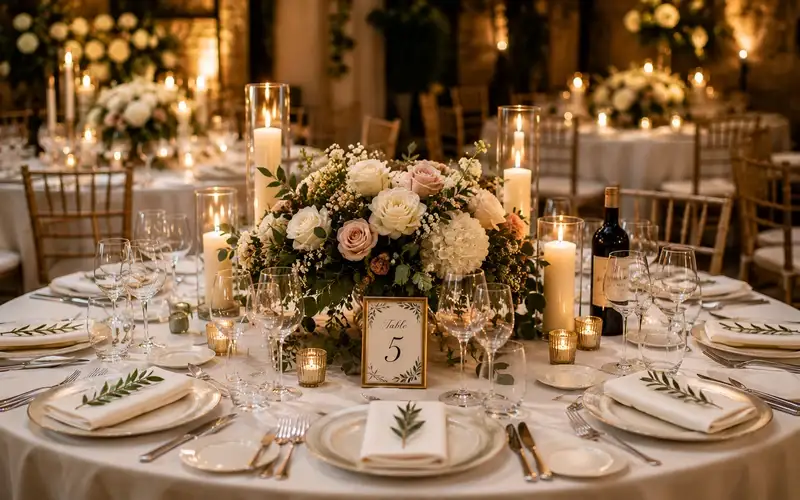Sadlergates catering laid out on a dressed table at a partner venue